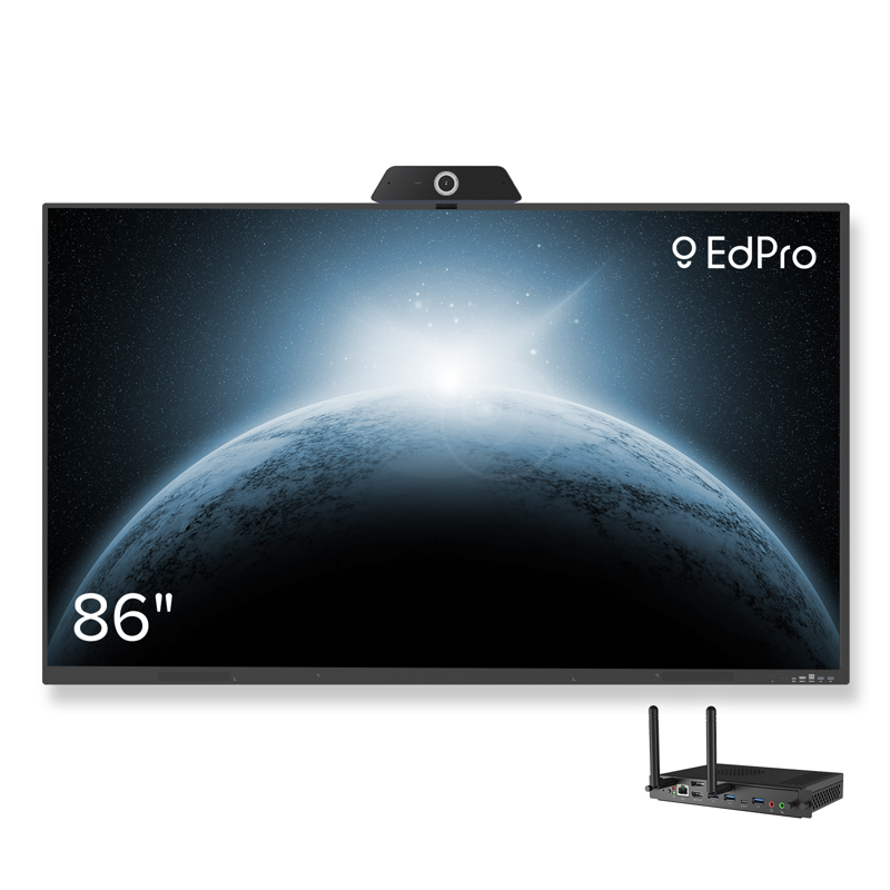 Інтерактивна панель EdPro Touch S 86" (ETP86S), OPS ПК (Intel i5 13Gen/16/512/W11Pro), настінне кріплення, веб камера 4к